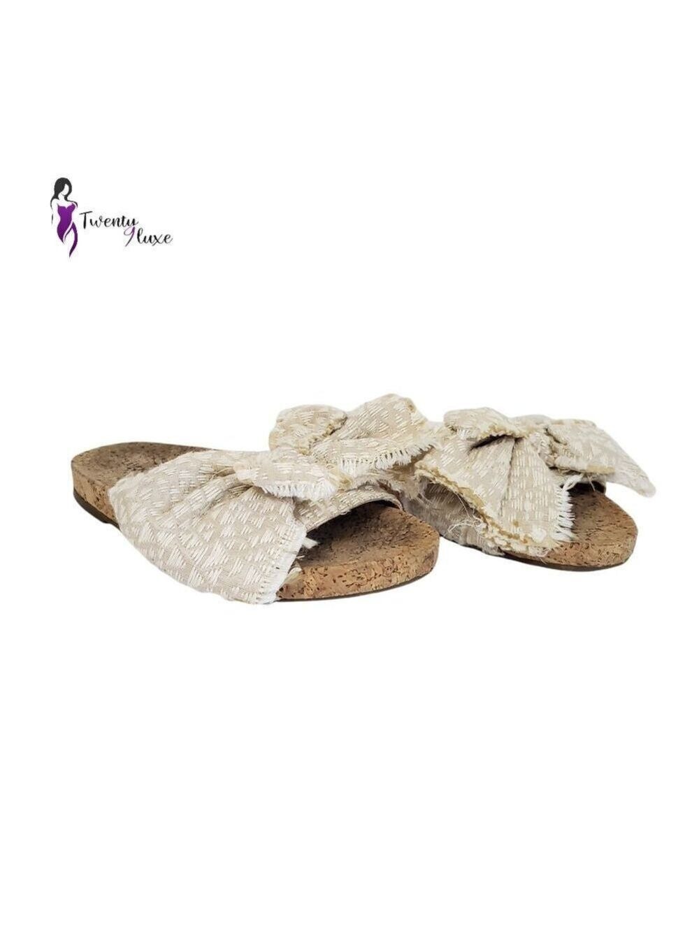 Lucky Brand Floella Women's Beige Cork Slide Sandal Size 6.5M